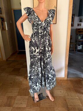 Mott 50 Luxe Cotton Stretch Open Back Midi Dress 🌿 Size Small